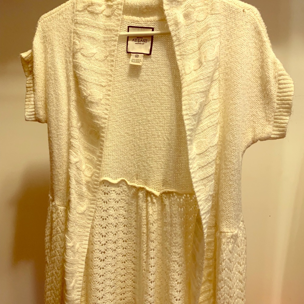 Open front cover sweater